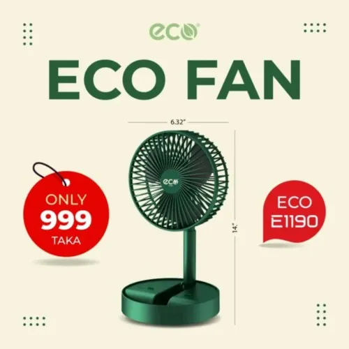 Eco E1190 Rechargeable Fan