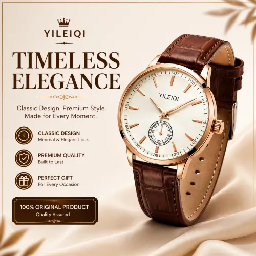 Luxury Classic Leather Strap Watch