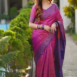 Padmaja Contrast Saree