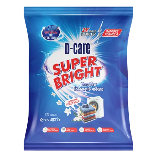 D-Care Super Bright Synthetic Detergent Powder 500gm
